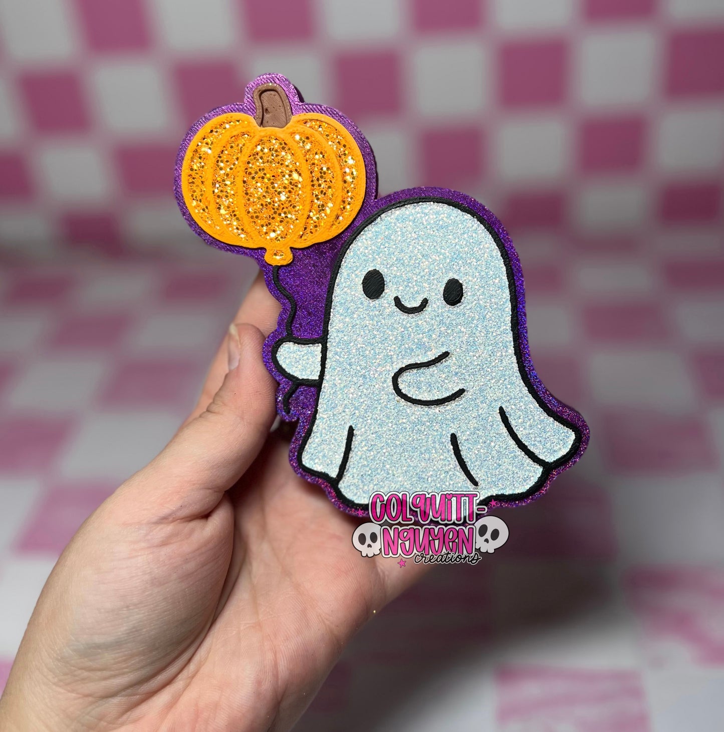 Ghost W Pumpkin Balloon