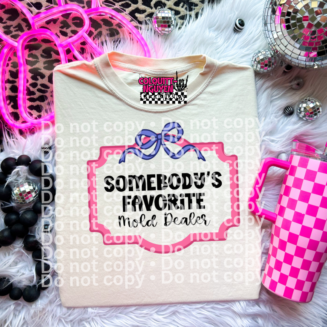 Somebody’s Favorite Mold Dealer Frame W/ Purple Bow