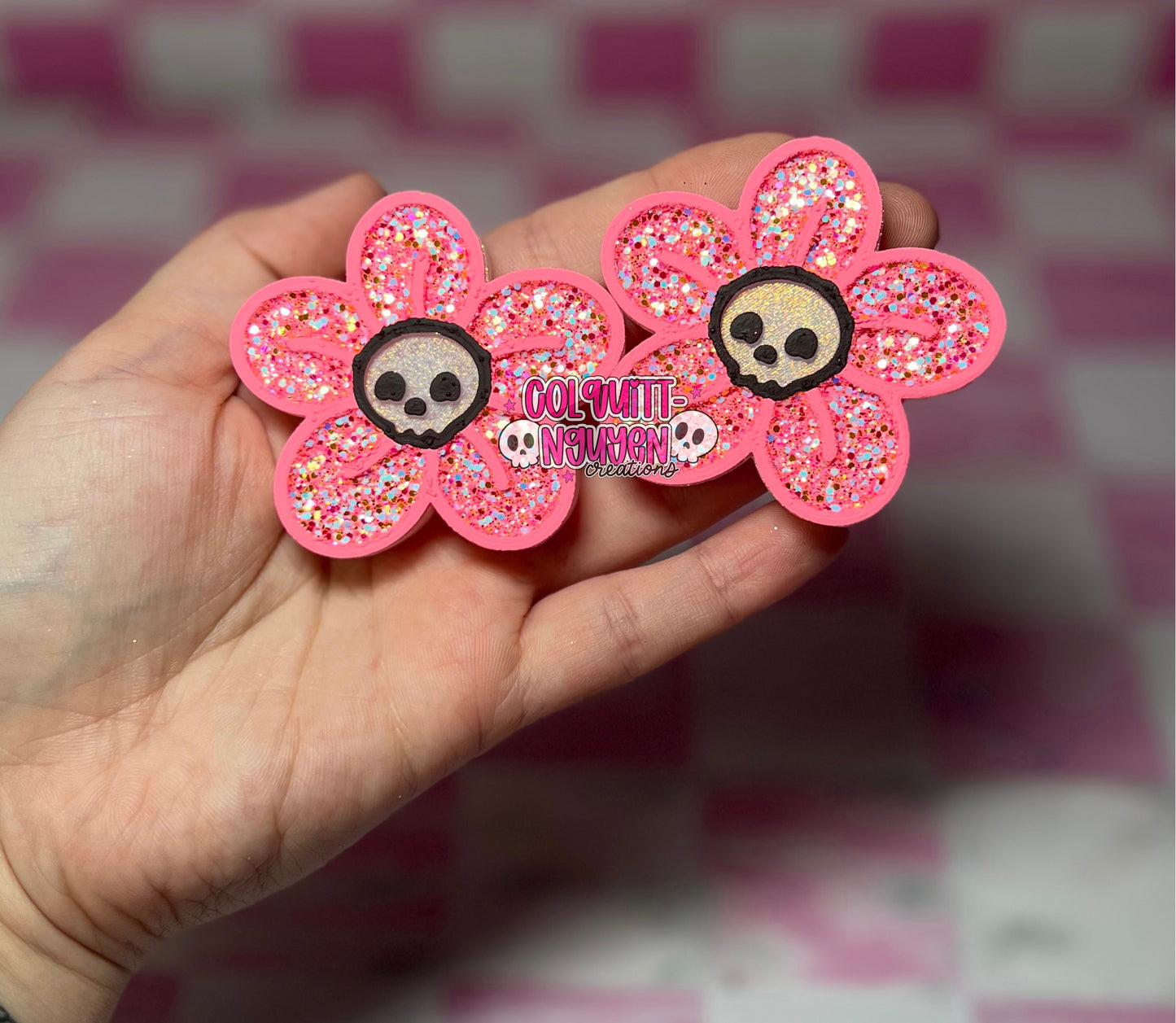 Skull Flower Vent Clips