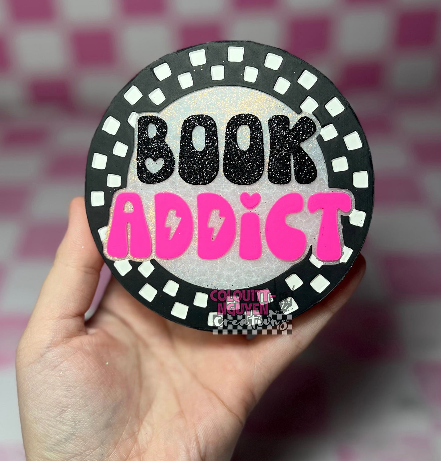 Book Addict Checkered around