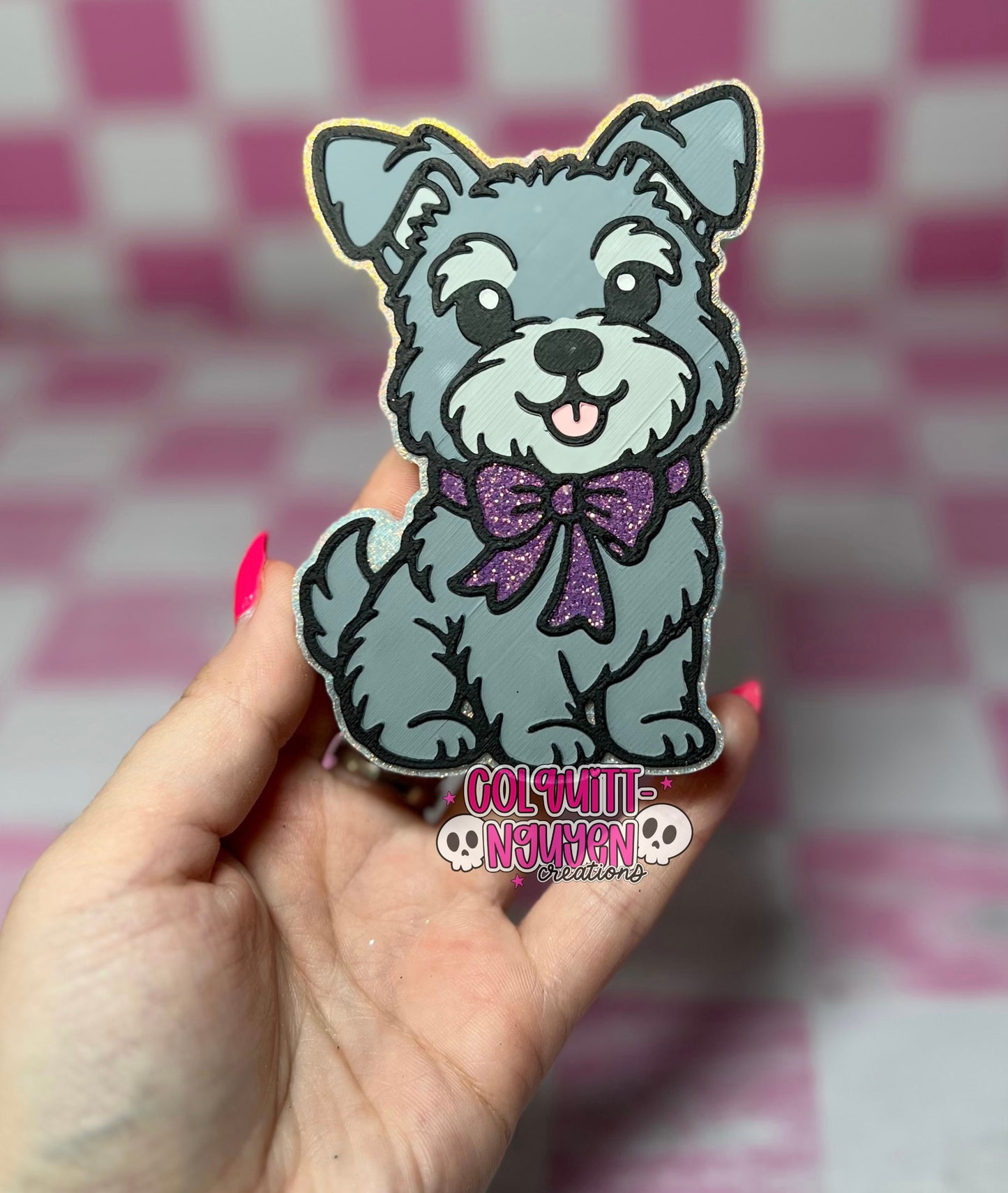 Schnauzer W/ Bow