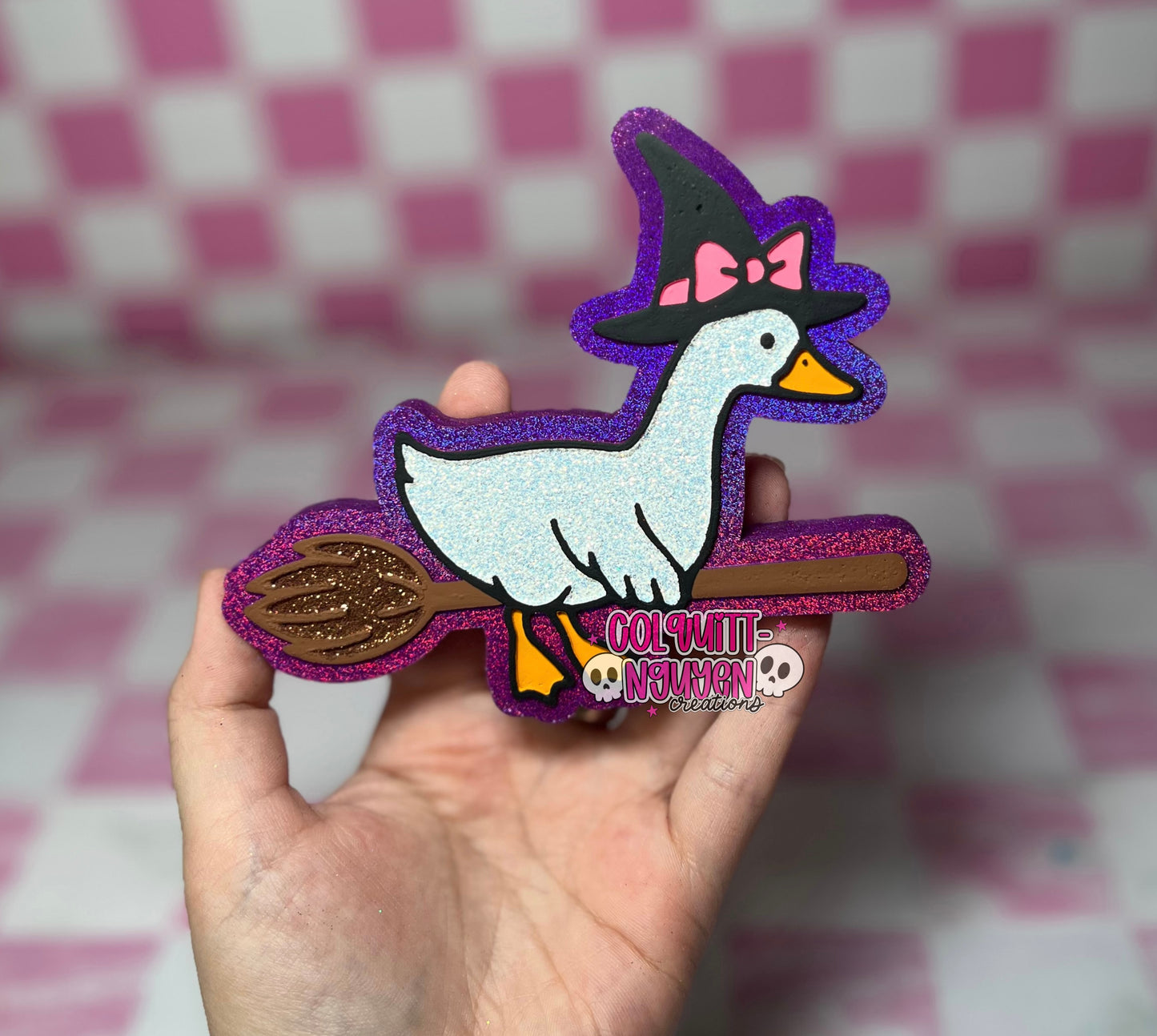 Witchy Goose On Broom