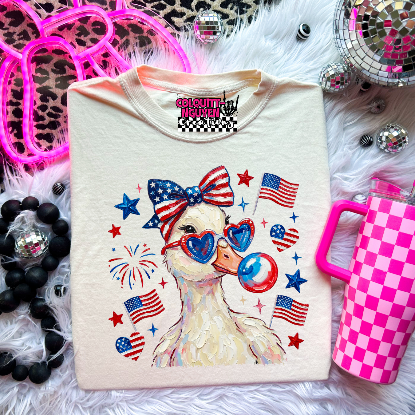 Patriotic Goose W/ Bow
