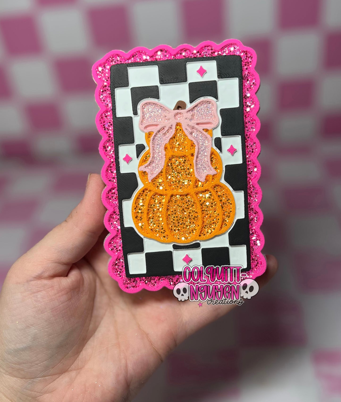 Checkered Pumpkin Frame