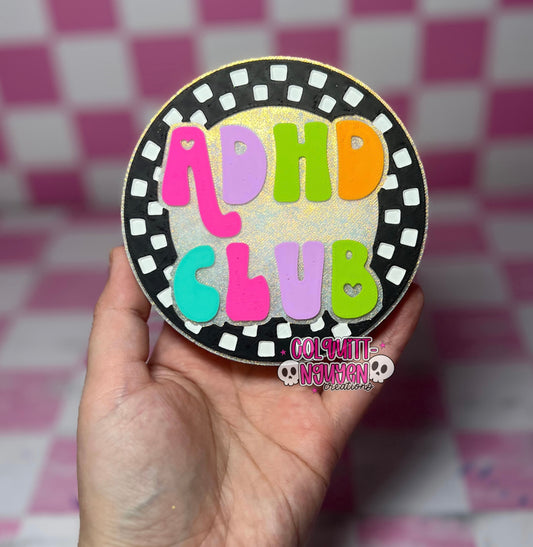 ADHD Club Checkered Round