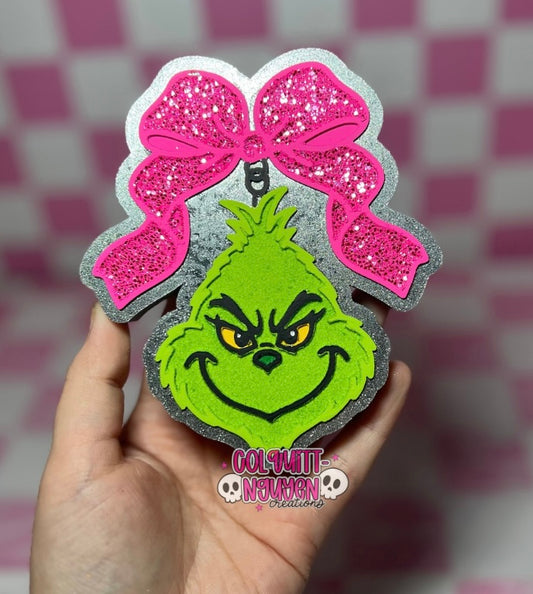 Green Man Charm W Bow