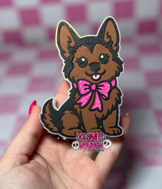 German Shepherd W/ Bow