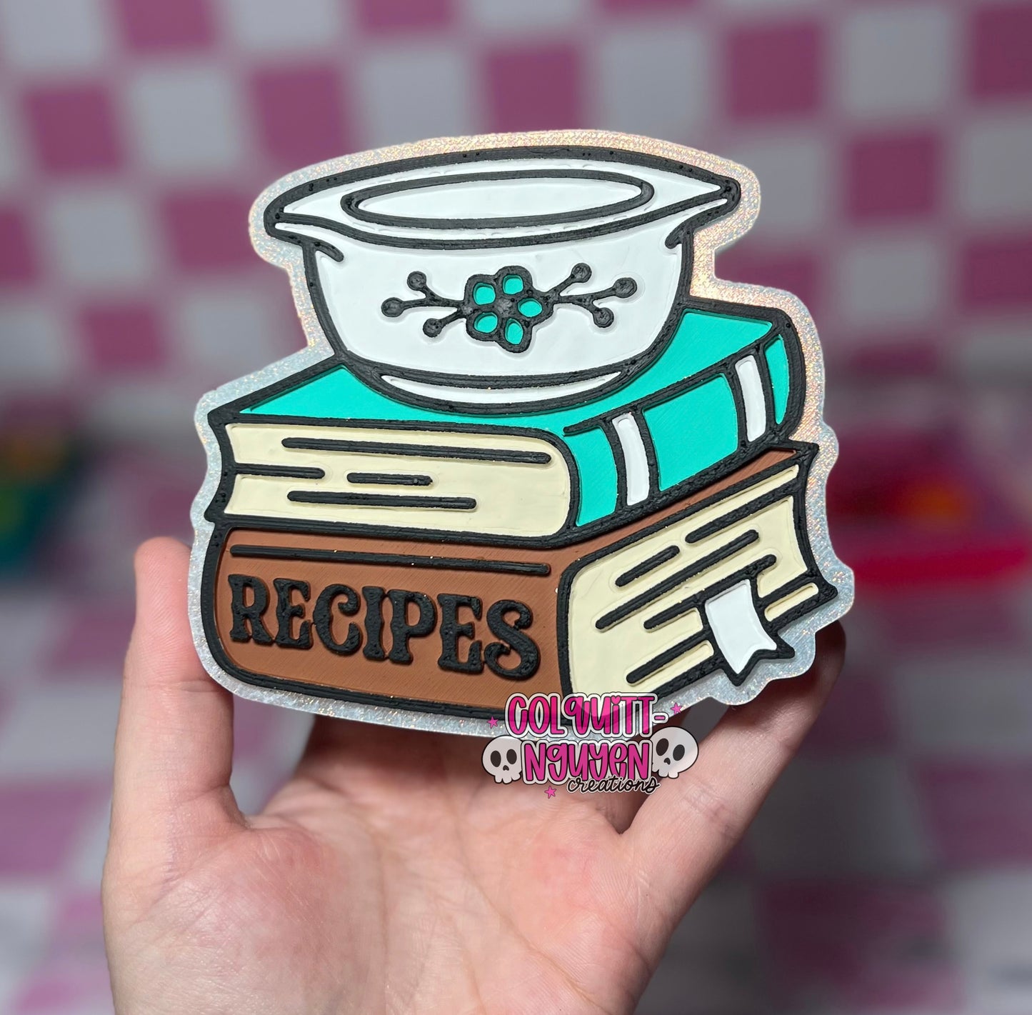 Vintage Recipe Bookstack