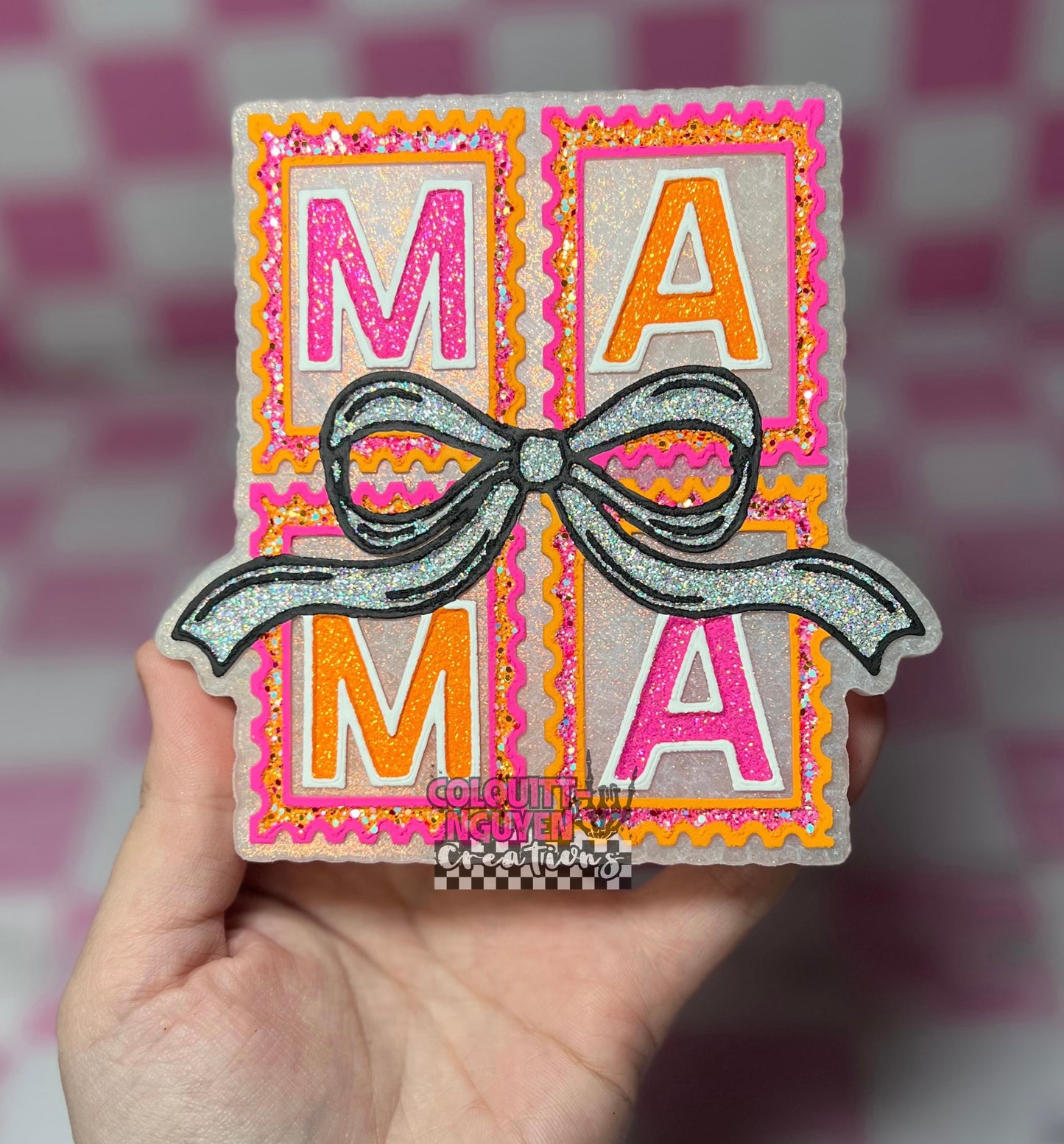 Mama Stamps W/ Bow