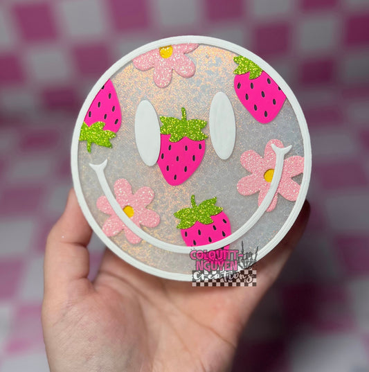 Floral Strawberry Smiley