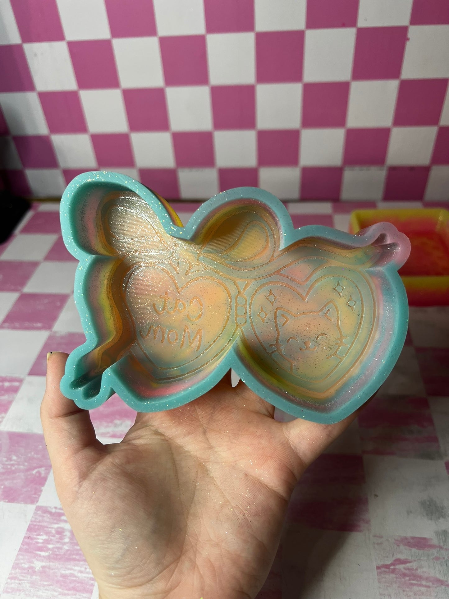 cat mom locket - hey lo