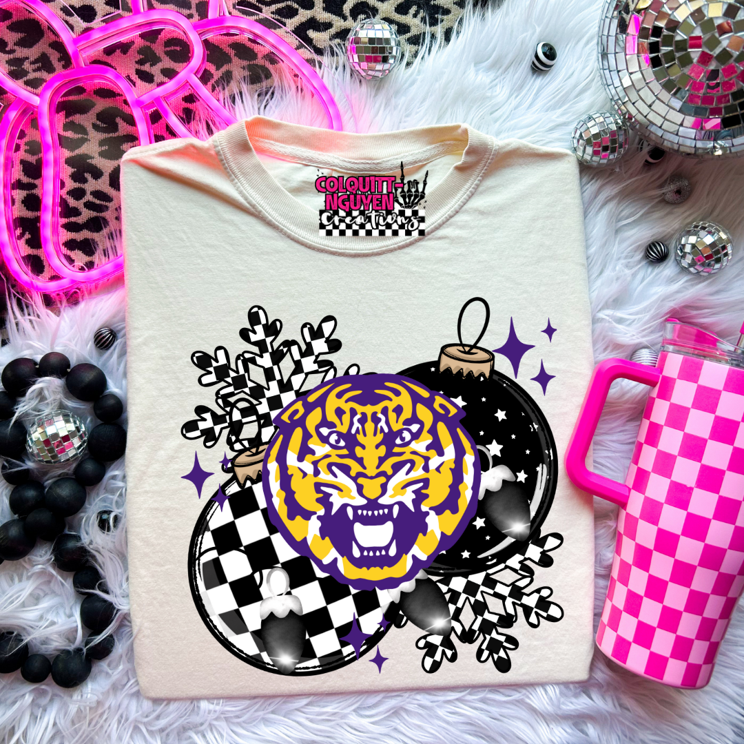 Checkered Ornament - Tigers
